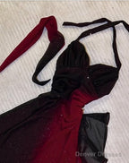 Glitter Radient Blue Prom Dress For Birthday& Pool Party-Elegant V-Neck Spaghetti Straps Evening Dress