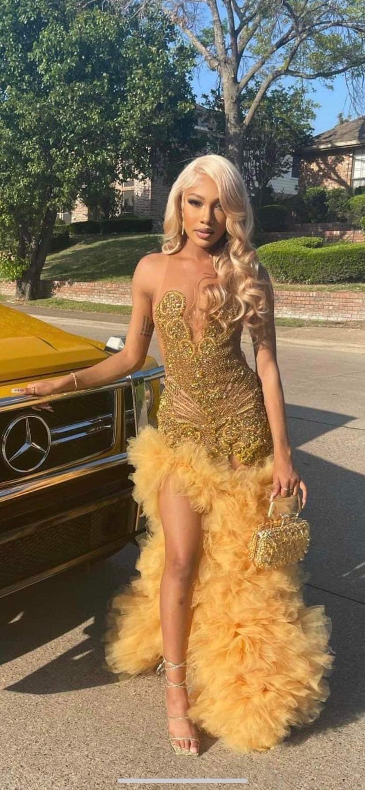 Gold Prom Dress Evening Formal Party Gowns Main image