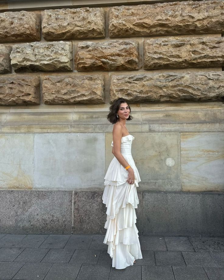 Gorgeous  A-Line Strapless Satin Long Prom Dress Formal Evening Dress Main image