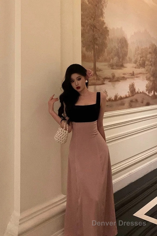 Gorgeous A Line Straps Pink Sleeveless Date Night Dress Prom Dresses Birthday Outfits Secondary image