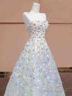 Gorgeous Balll Gown Sweetheart Floral Tulle Long Evening Dress Prom Dresses