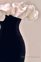 Gorgeous Mermaid Off The Shoulder Black Prom Dress