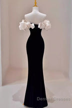 Gorgeous Mermaid Off The Shoulder Black Prom Dress