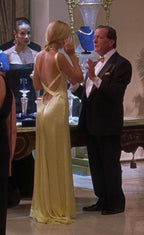 Gorgeous Mermaid Spaghetti Straps Floor Length Yellow Evening Dress Backless Prom Dress