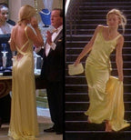 Gorgeous Mermaid Spaghetti Straps Floor Length Yellow Evening Dress Backless Prom Dress