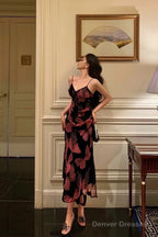 Gorgeous Mermaid Spaghetti Straps Pink Black Date Night Dress Prom Dresses Birthday Outfits