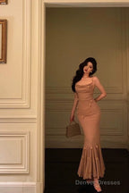 Gorgeous Mermaid Spaghetti Straps Sleeveless Date Night Dress Prom Dresses Birthday Outfits