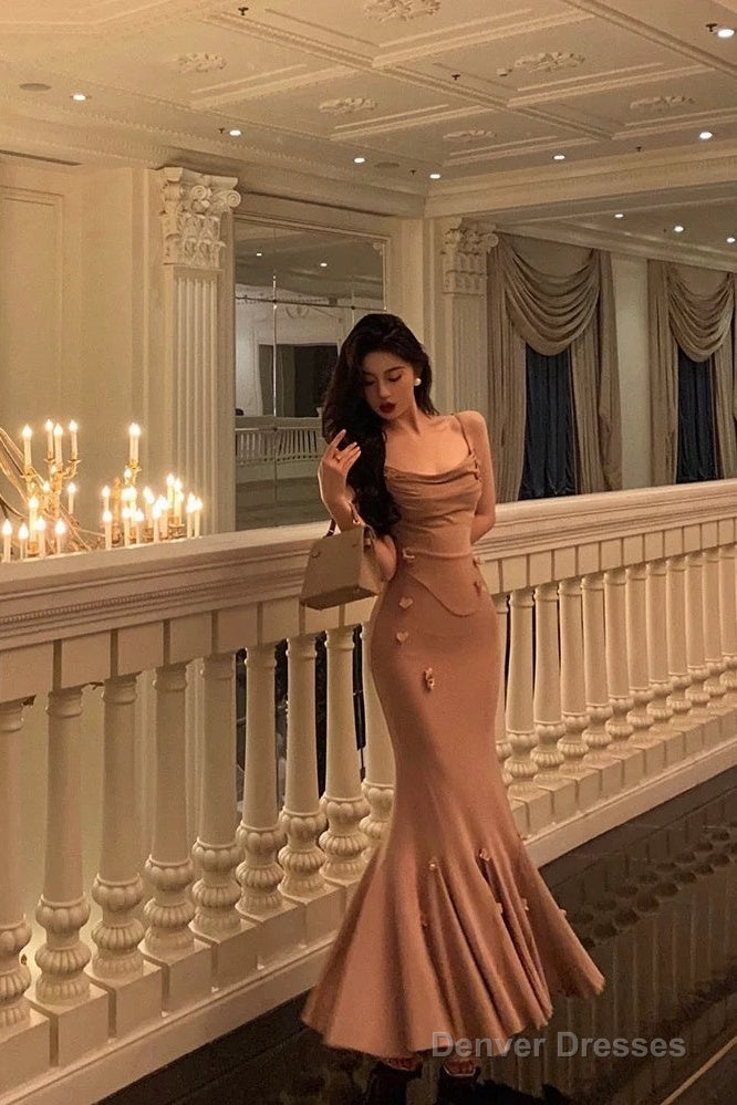 Gorgeous Mermaid Spaghetti Straps Sleeveless Date Night Dress Prom Dresses Birthday Outfits