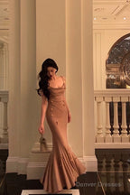 Gorgeous Mermaid Spaghetti Straps Sleeveless Date Night Dress Prom Dresses Birthday Outfits