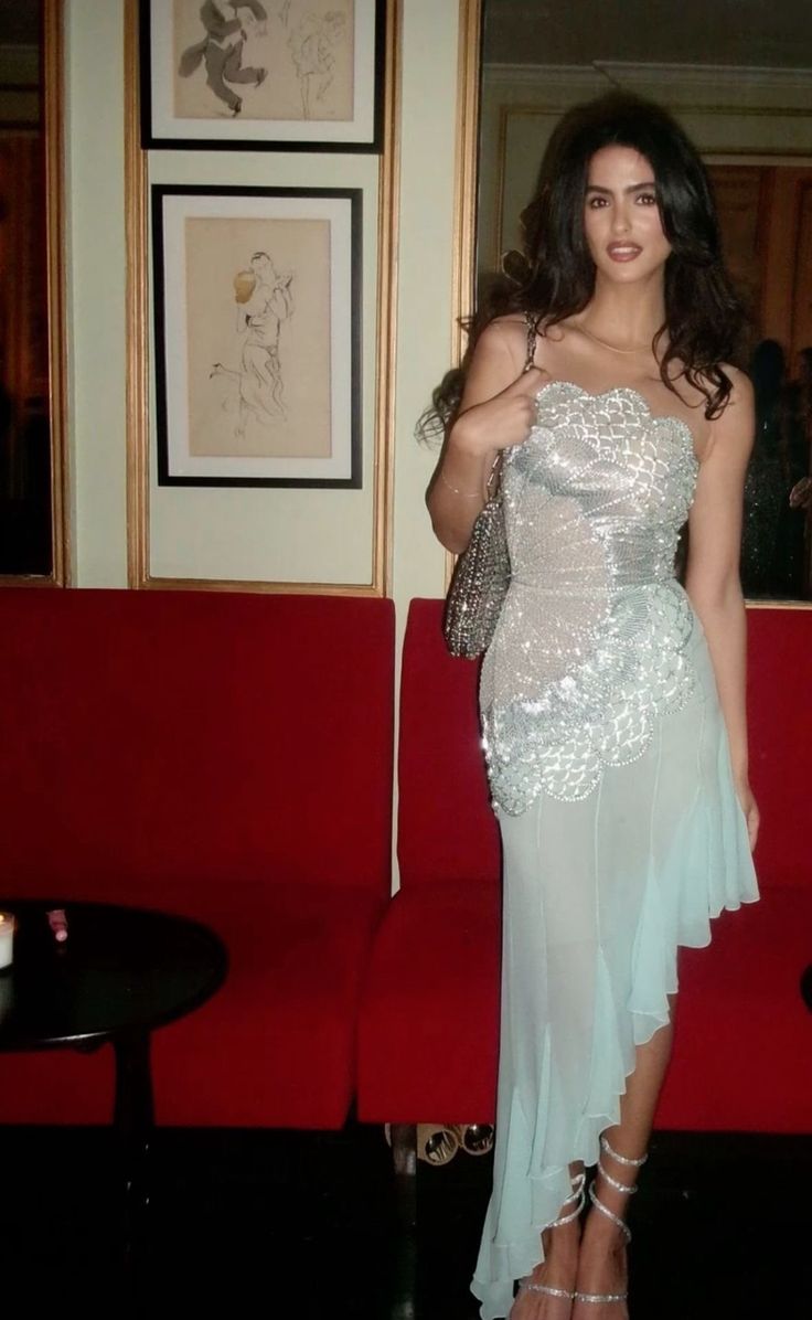 Gorgeous Mermaid Strapless Chiffon Blue Prom Dress Formal Evening Dress Main image