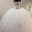 Gorgeous Pearl And Crystal Beaded Organza Ball Gowns Wedding Dresses
