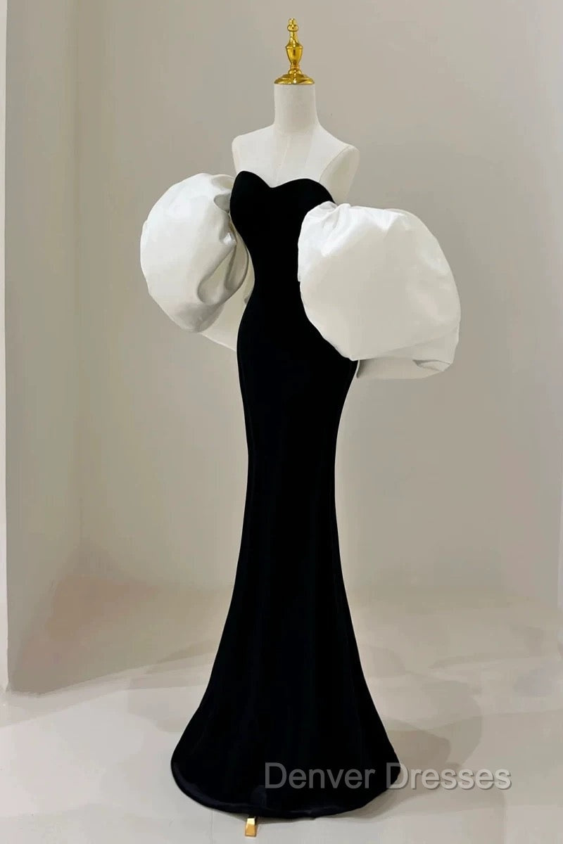 Gorgeous Sheath Off The Shoulder Black Velvet Evening Dress Prom Dress Birthday Outfits