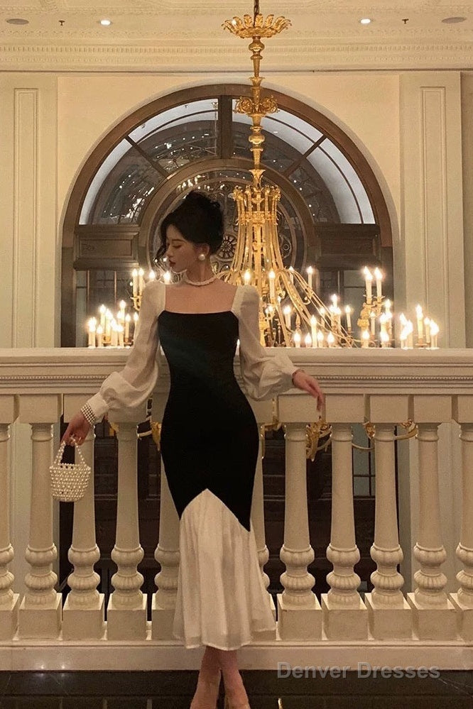 Gorgeous Sheath Spaghetti Straps Black Date Night Party Dress Prom Dresses Birthday Outfits Secondary image