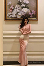 Gorgeous Sheath Spaghetti Straps Sleeveless Pink Date Night Dress Prom Dresses Birthday Outfit