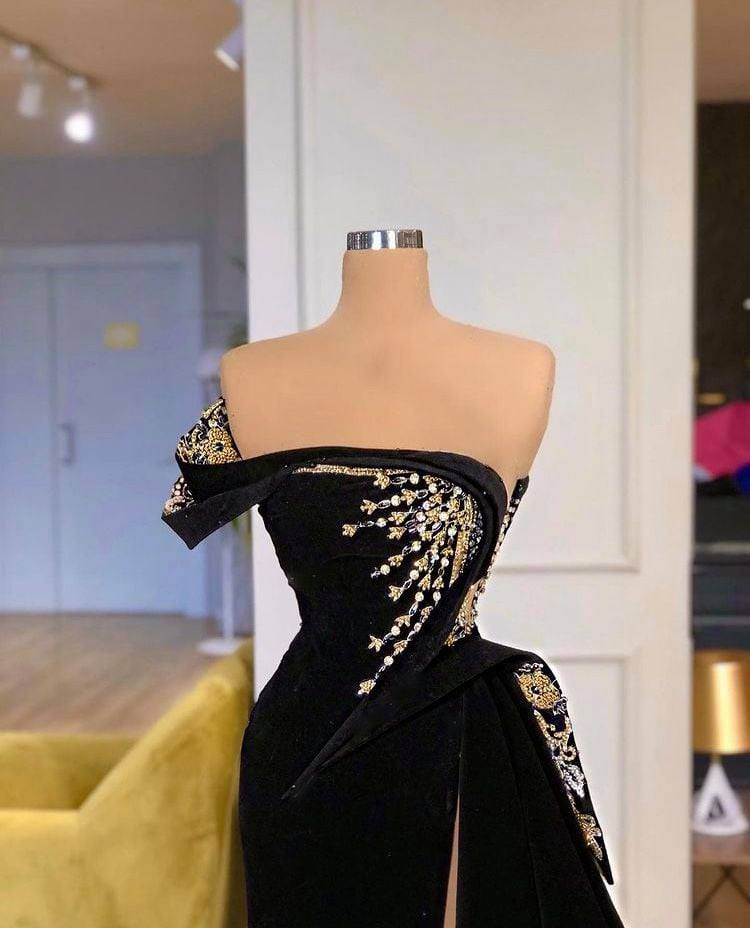 Gorgeous Strapless Split Front A-Line Prom Dress With Beading Secondary image