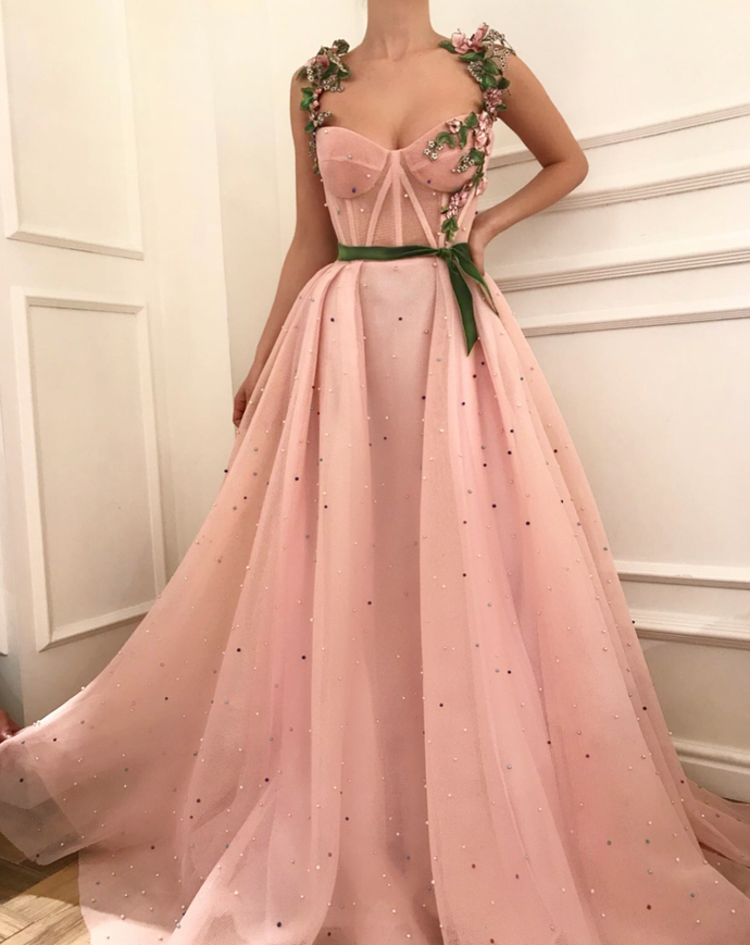 Gorgeous Unique Prom Dress,A-Line Prom Dress,Tulle Prom Dress Main image