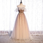Gradient Tulle with Straps Sweetheart Party Dress, A-line Tulle Evening Dress Prom Dress