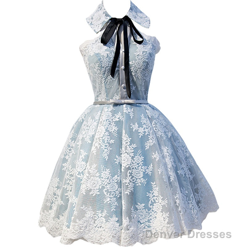 Gray Lace Hoco Dress Short Homecoming Dresses Secondary image