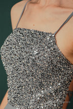 Short A-Line Strapless Beaded Chiffon Homecoming Dresses