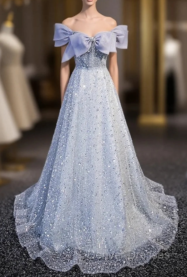 Gray Spaghetti Straps Tulle Sequins Beading Prom Dress Main image