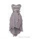Gray Sweetheart Sequin Short Prom Dress, Bridesmaid Dress