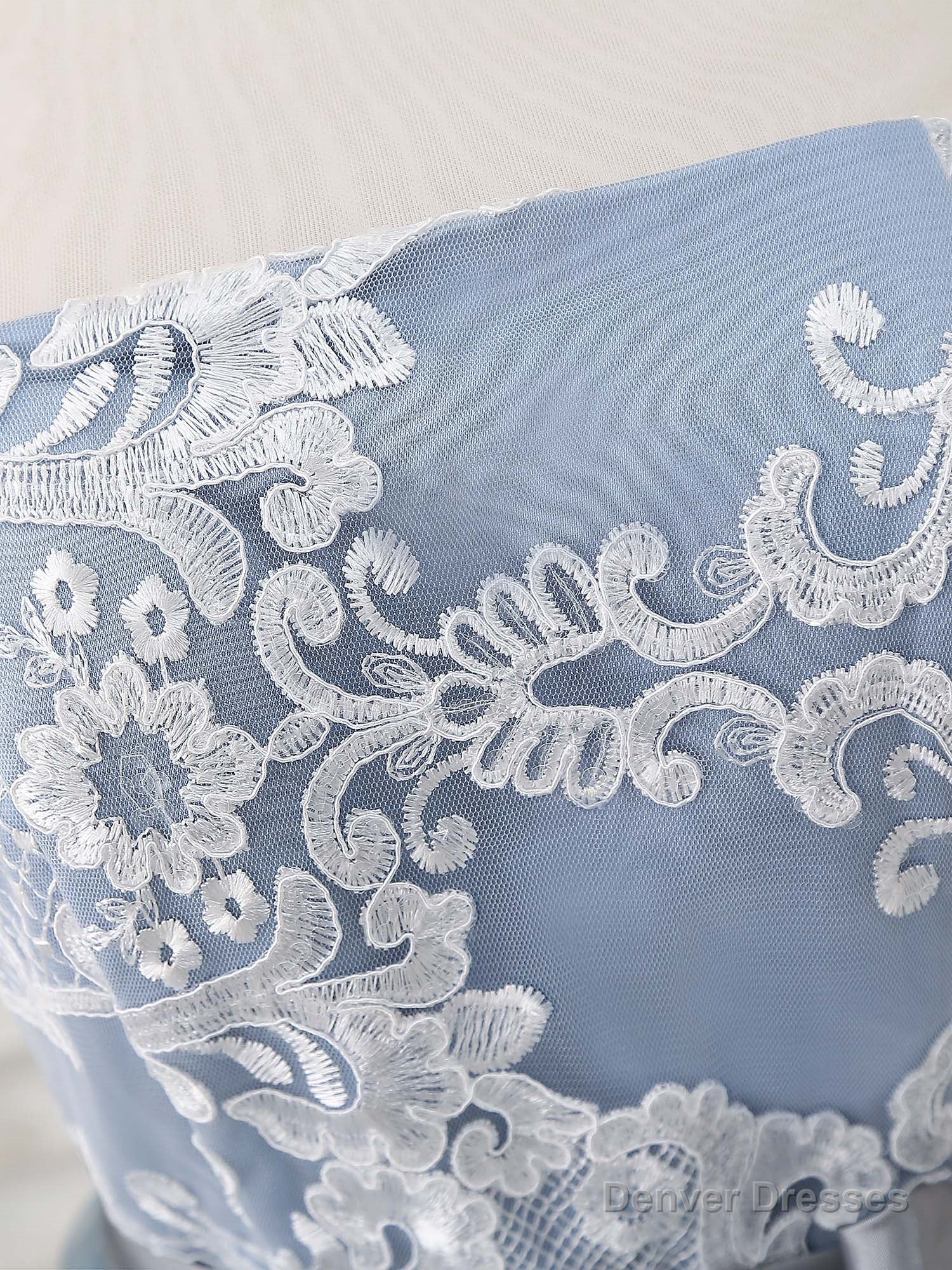 Gray Tulle Lace Short Prom Dress, Gray Tulle Prom Dress