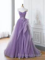 Green A-Line Long Prom Dress, Green Lace Long Evening Dress