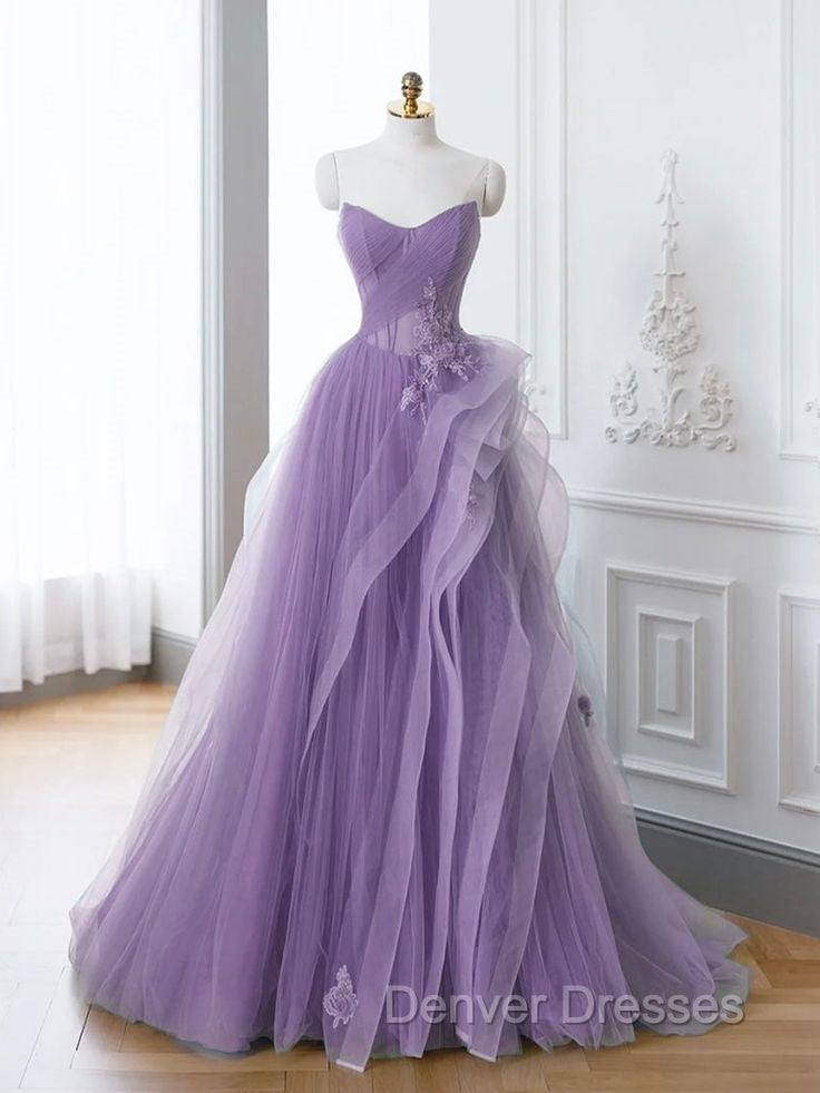 Green A-Line Long Prom Dress, Green Lace Long Evening Dress