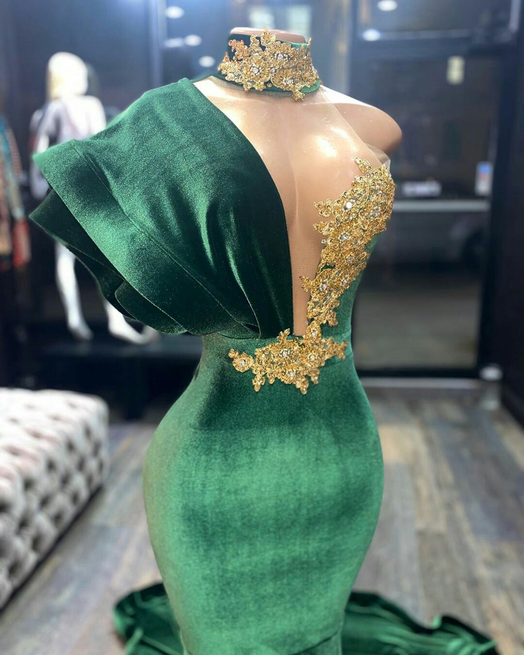 Green Evening Prom Dress,Long Prom Dress Main image