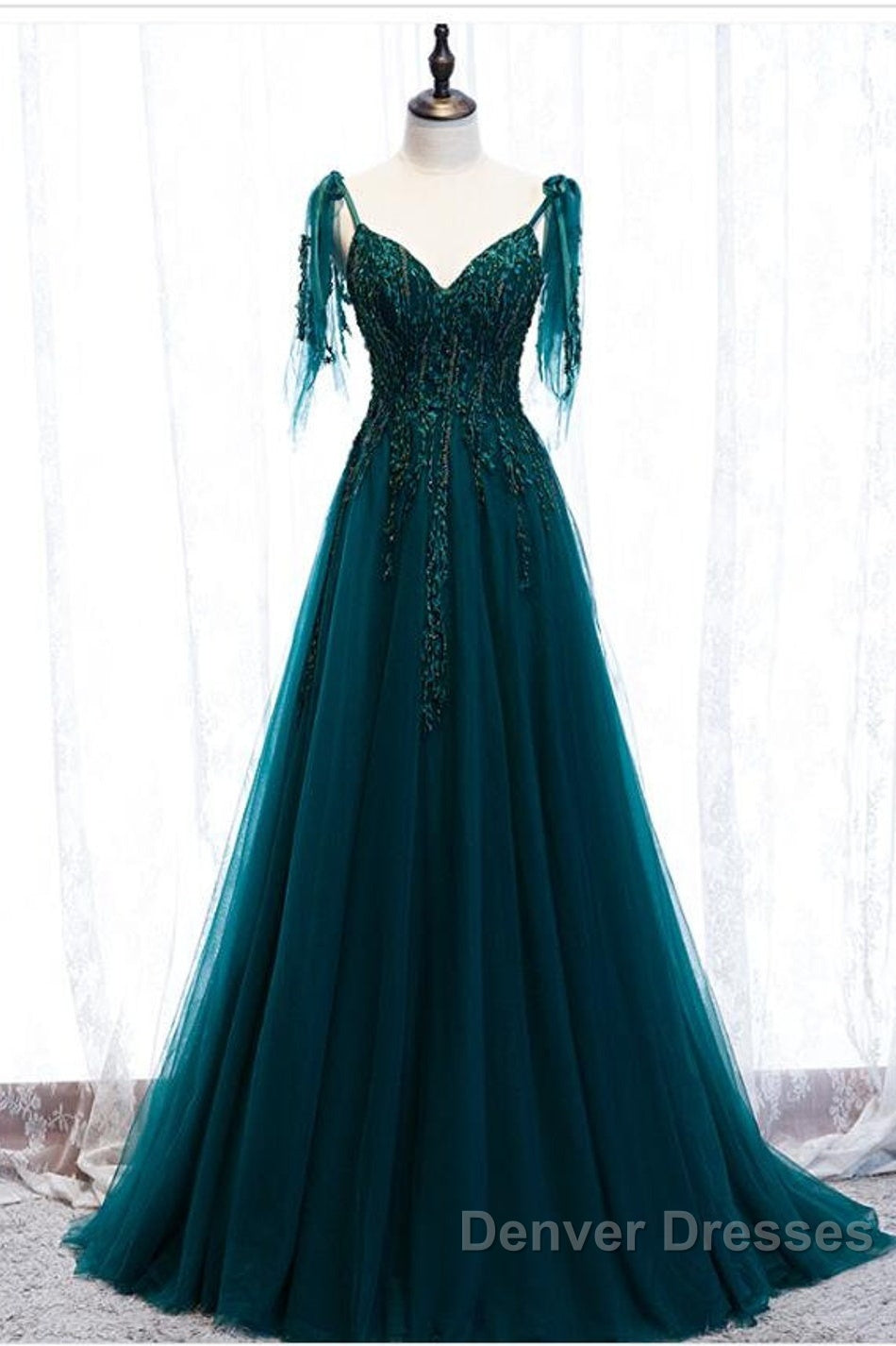 Green Formal Dress Prom Dress Handmade Womens Prom Wedding Party Dress Secondary image