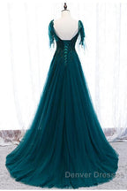 Green Formal Dress Prom Dress Handmade Womens Prom Wedding Party Dress