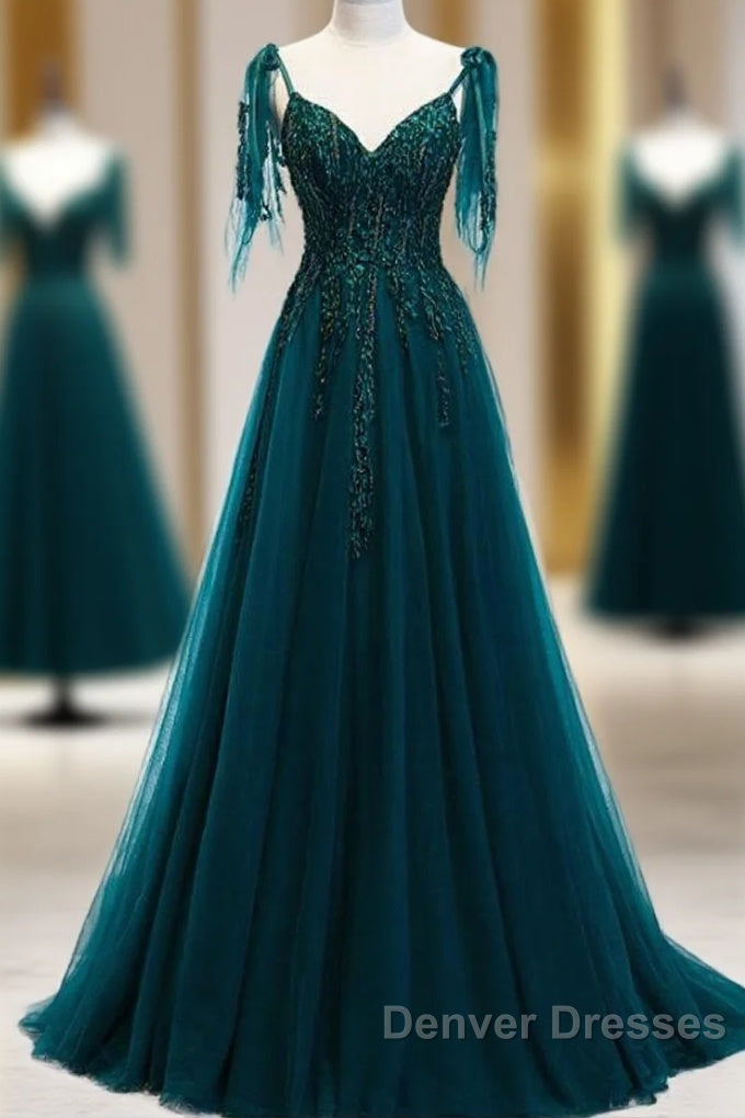 Green Formal Dress Prom Dress Handmade Womens Prom Wedding Party Dress Main image