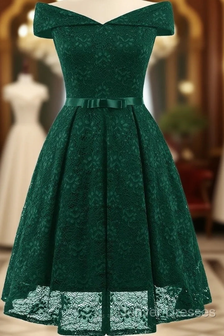 Green Homecoming Dress Lace Graduation Dress Sa587 Main image
