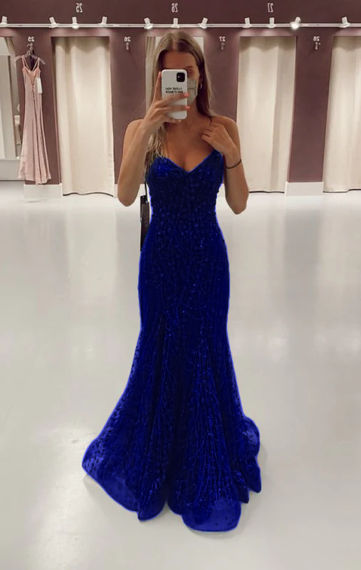 Green Long Mermaid Prom Dress Formal Evening Gowns