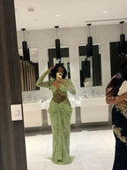 Green Long Prom Dress Mermaid Evening Dress