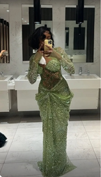 Green Long Prom Dress Mermaid Evening Dress