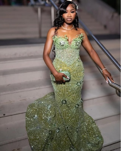 Green Mermaid Long Evening Gown Shinny Prom Dress – Denver Dresses Green Mermaid Long Evening Gown Shinny Prom Dress – Denver Dresses