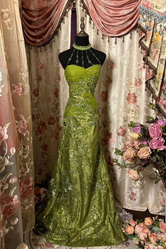 Green Mermaid Long Prom Dress,Long Evening Gowns Secondary image