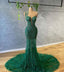 Green Mermaid Prom Dress Evening Gowns