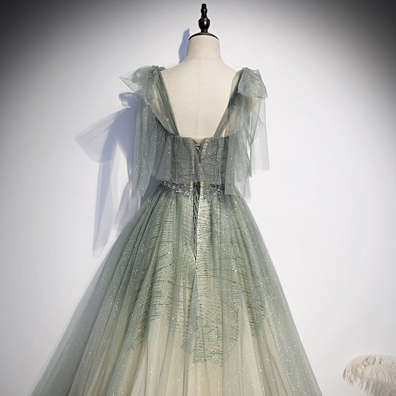 Green Tulle Long Prom Dress Evening Dress Evening Dress Secondary image