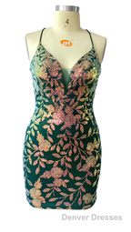 Cute Bodycon V Neck Blue Lace Homecoming Dress