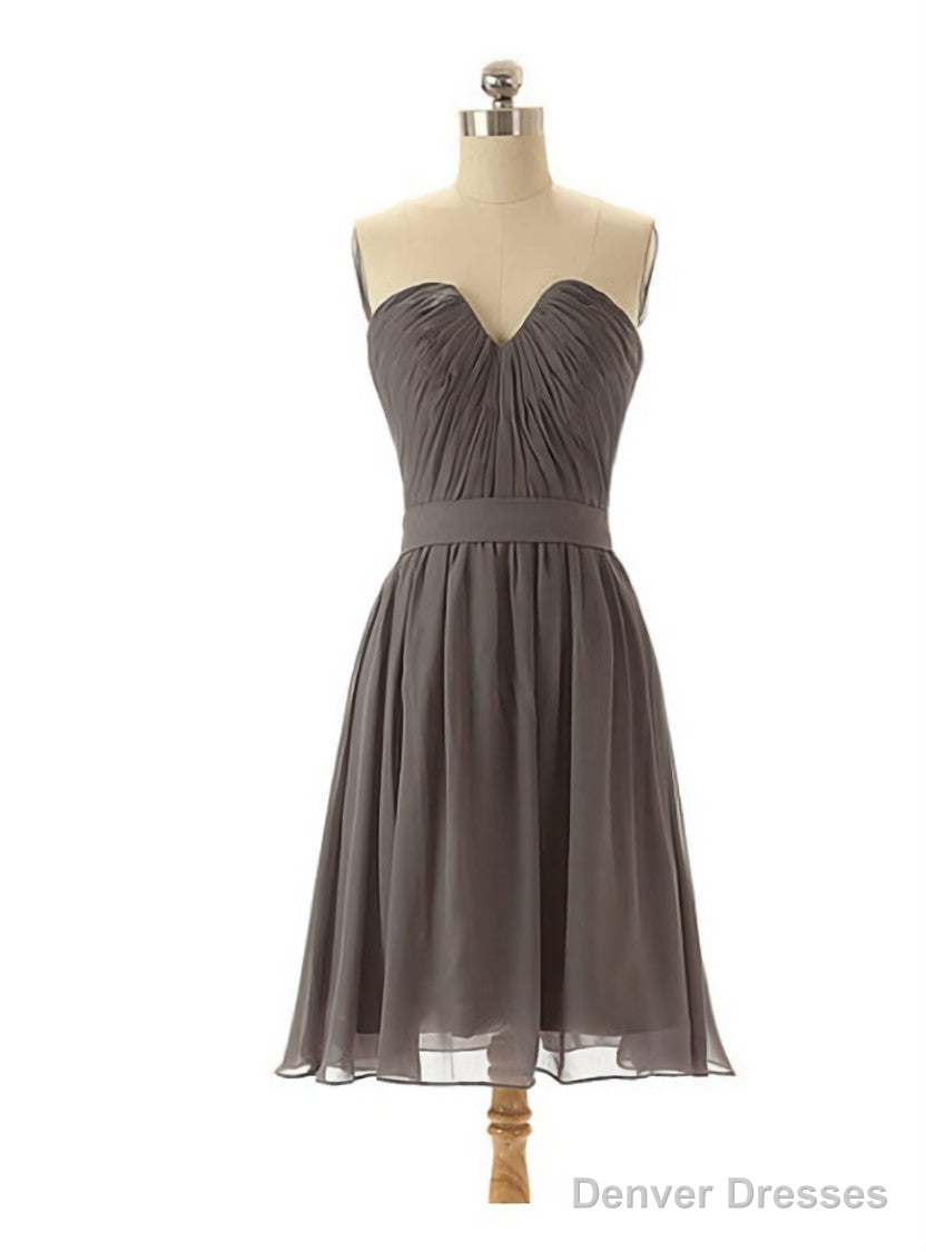 Grey bridesmaid dresses chiffon bridesmaid dresses short bridesmaid dresses Main image