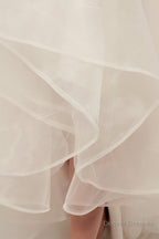 High Low Spaghetti Straps Minimalist Design Wedding Dresses