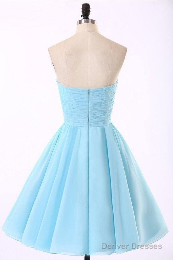 High Quality Chiffon Light Blue Homecoming Dresses Secondary image