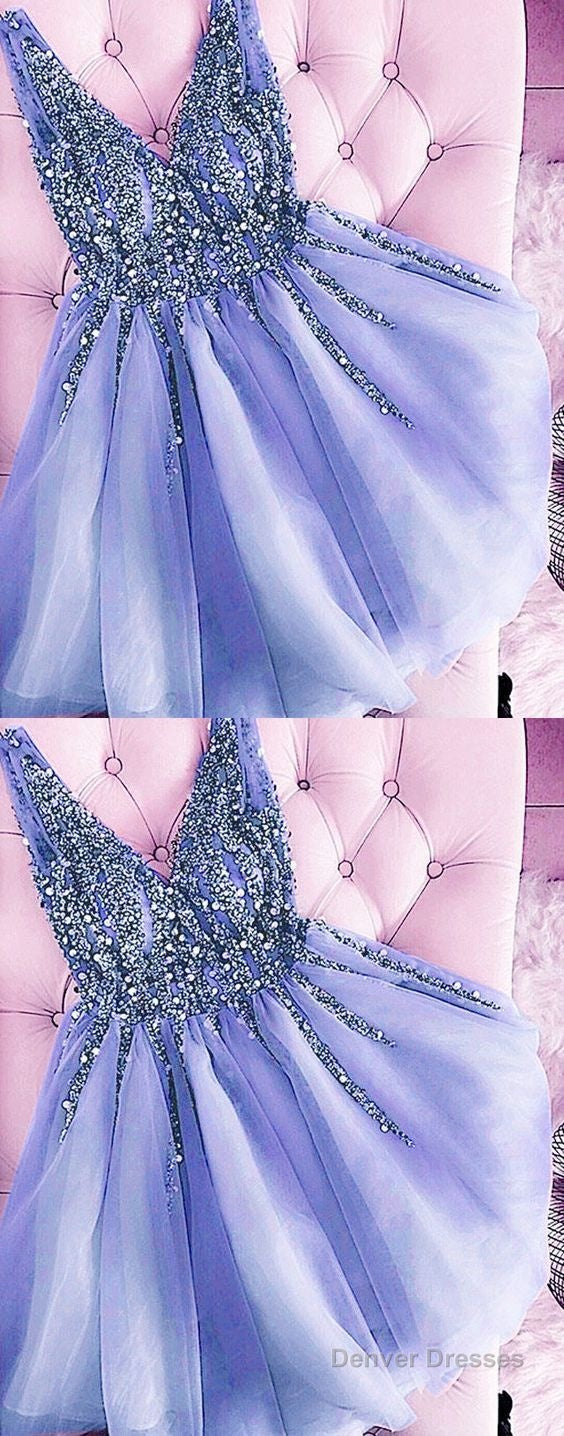 Homecoming Dresses Tulle V Neck Ruffles Short Gowns Cute