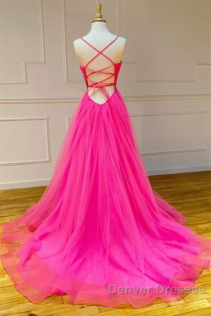 Hot Pink Prom Dress Long  Formal Dress, Evening Dress, Dance Dress Secondary image