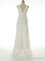 Hot Sale A-line V-neck Cascade Gorgeous Lace Wedding Dresses