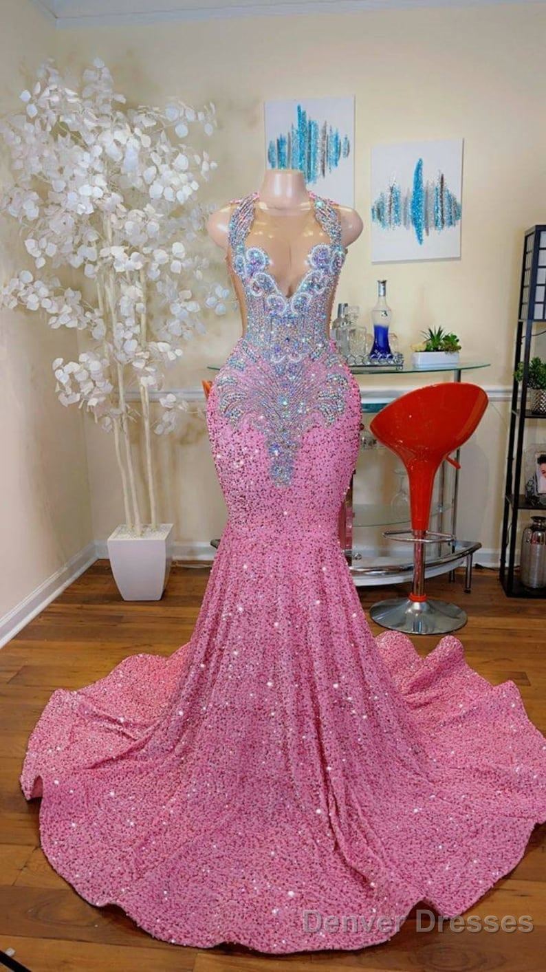Prom Dresses,mermaid Sequins Evening Dress,wedding Reception Gown, Shimmery Dresses , Bridal Dresses Main image