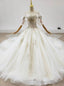 Is a Rite Of Passage Light Champagne Tulle Off the Shoulder Beading Crystal Wedding Dress