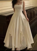 Ivory Chiffon Prom Dress, Simple Party Dress, A-Line Evening Formal Dress